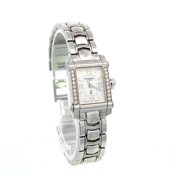 Philippe Charriol Diamond Ladies Wristwatch 6.5" Stainless Steel 22.8 mm CH1 - Picture 11 of 11